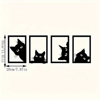 Decoración de Pared en Metal con Diseño de Gato Negro - Image 2