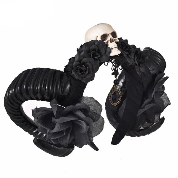 Diadema con Flores Negras