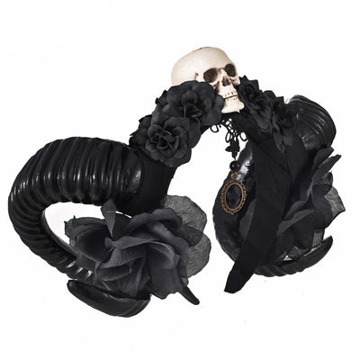 Diadema con Flores Negras - Image 2