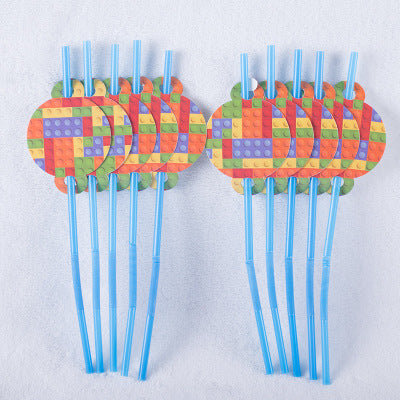 Decoración de Bloques de Construcción para Fiestas de Cumpleaños - Image 10