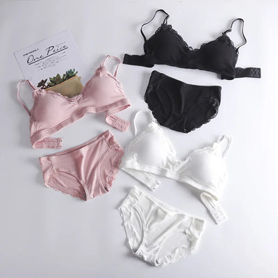 Conjunto de Lencería Femenina con Encaje sin Varillas de Acero - Image 7