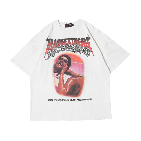 Camiseta Holgada Estampada para Hombre