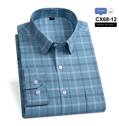 Camisa Oxford Slim Fit a Rayas para Hombre con Bolsillos - Image 22
