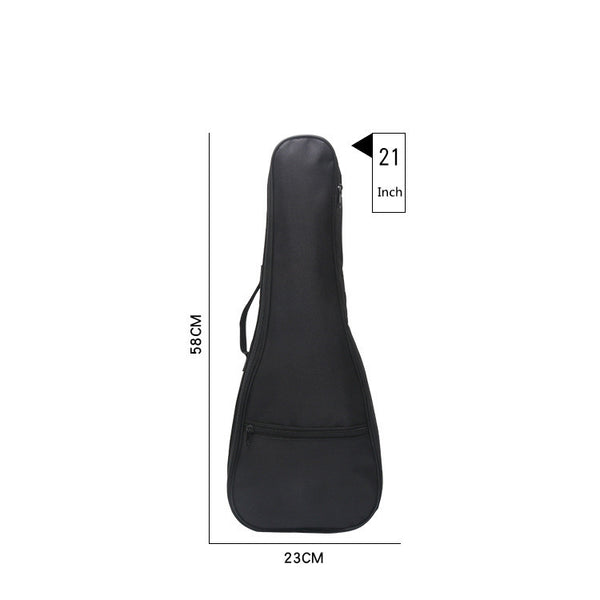 Ukelele Negro con Bolsa de Transporte Impermeable Oxford