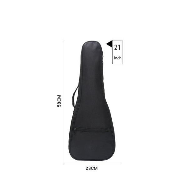 Ukelele Negro con Bolsa de Transporte Impermeable Oxford