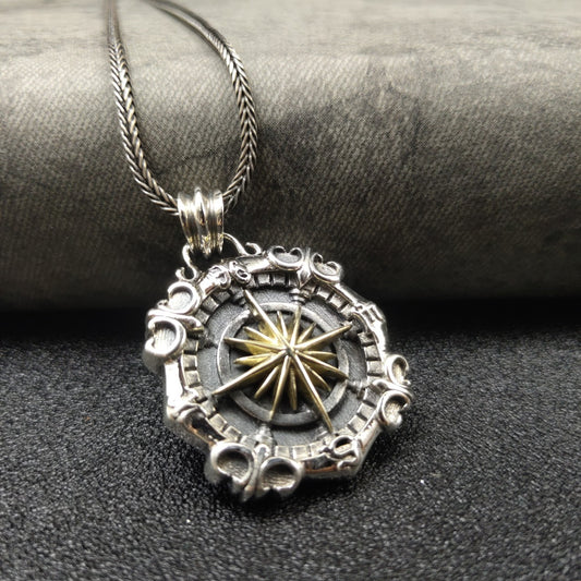 Dije Brújula Profundidades Plata 925 para Hombre - Image 2