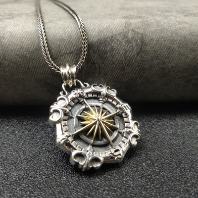 Dije Brújula Profundidades Plata 925 para Hombre - Image 2