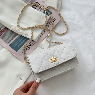 Bolso Mensajero Cadena de Perlas con Diseño Romboidal - Image 4