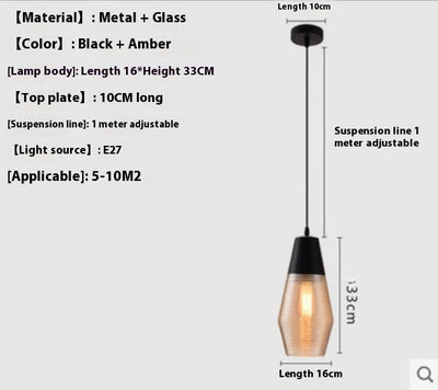Lámpara Colgante de Cristal Moderna para Cafeterías y Restaurantes - Image 7