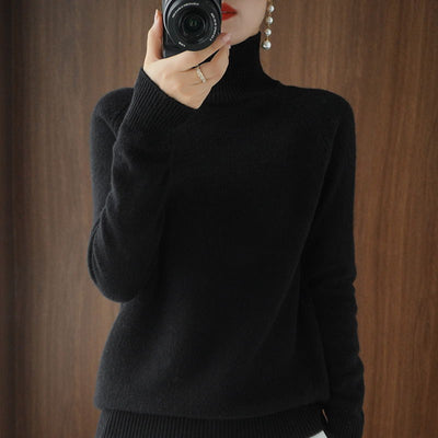Suéter Cuello Alto Mujer - Pullover Liso y Versátil - Image 3