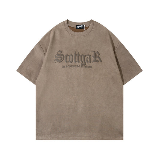 Camiseta Unisex de Ante Suave - Diseño Holgado para Pareja - Image 3