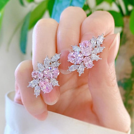 Aretes Ovalados de Plata con Corte Flor de Hielo - Image 2