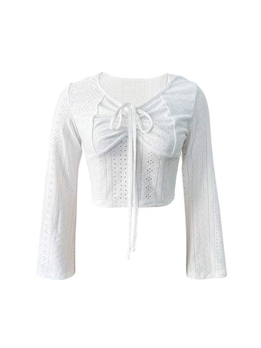Blusa Transpirable con Detalles Calados y Mangas Largas - Image 11