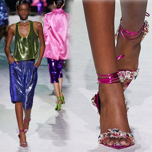 Zapatos de Tacón Alto Puntiagudo con Cristales para Eventos y Pasarela - Image 3