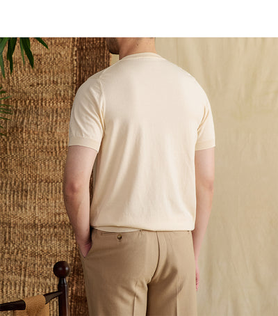 Camiseta Hombre Verano Tencel Algodón Cuello Redondo Manga Corta - Image 3