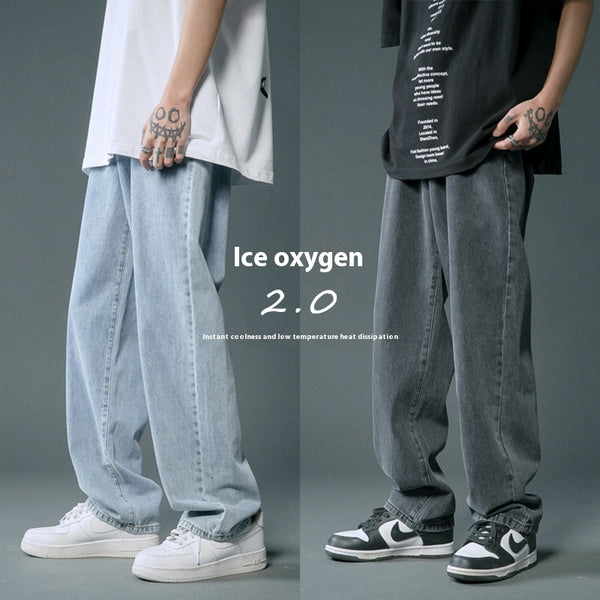 Jeans Rectos Sueltos Ligeros para Hombre - Comodidad de Verano