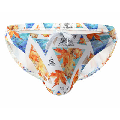 Bañador Estampado Tropical con Diseño de Hojas de Coco y Arce - Pantalón de Playa Multicolor Trendy - Image 13