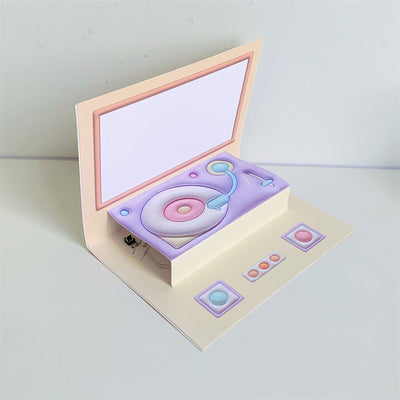 Tarjeta de Felicitación Estereoscópica con Fonógrafo - Regalo Creativo - Image 10