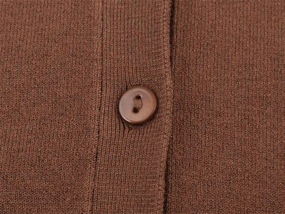 Cardigan Elegante de Cuello Redondo y Manga Larga con Detalles de Joyería - Image 11