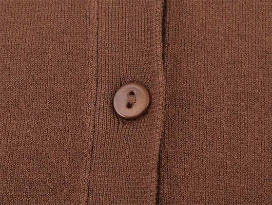 Cardigan Elegante de Cuello Redondo y Manga Larga con Detalles de Joyería - Image 11