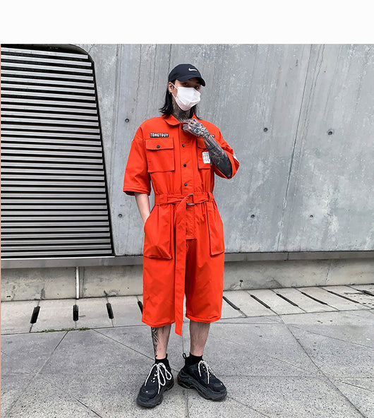 Overol Casual Unisex de Fibra Poliéster Estilo Japonés - Image 23