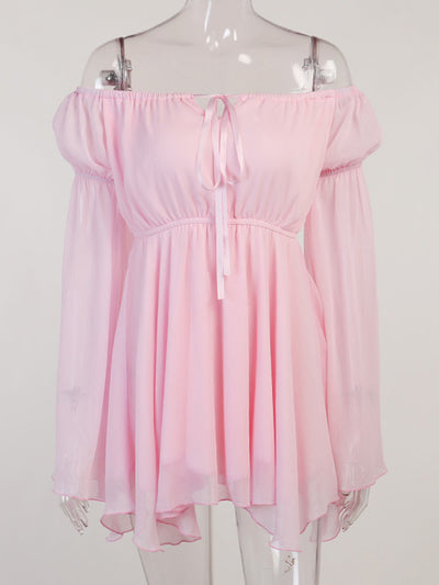 Vestido Asimétrico de Hombro Único con Falda Corta - Image 19