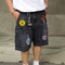 Shorts Cargo Vintage Desgastados con Bordados