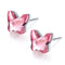 Aretes de Cristal con Diseño de Mariposa