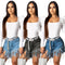 Shorts de Mezclilla con Flecos