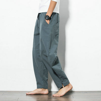 Pantalones Harem Étnicos de Algodón y Lino con Encaje Hip-Hop - Image 6
