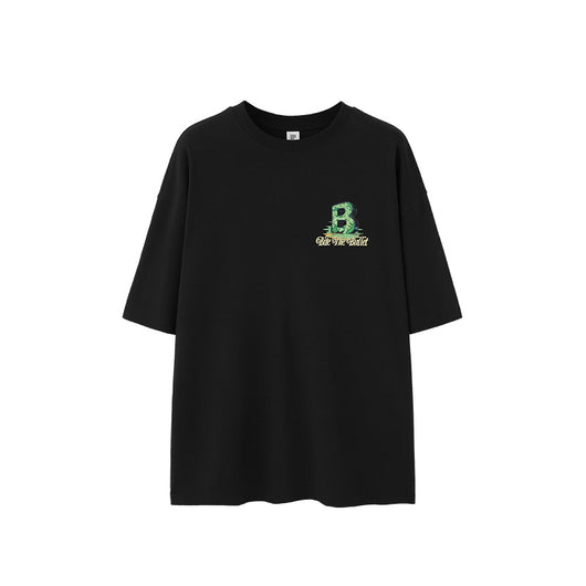 Camiseta Suelta Personalizada Letra B Estilo Urbano Casual para Hombre - Image 5