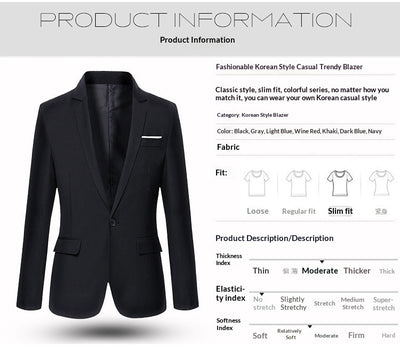 Traje Casual Slim Fit Coreano para Profesionales - Image 16