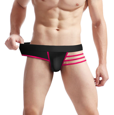 Bóxer Hombre Seda de Hielo Translúcido Tanga Cintura Baja