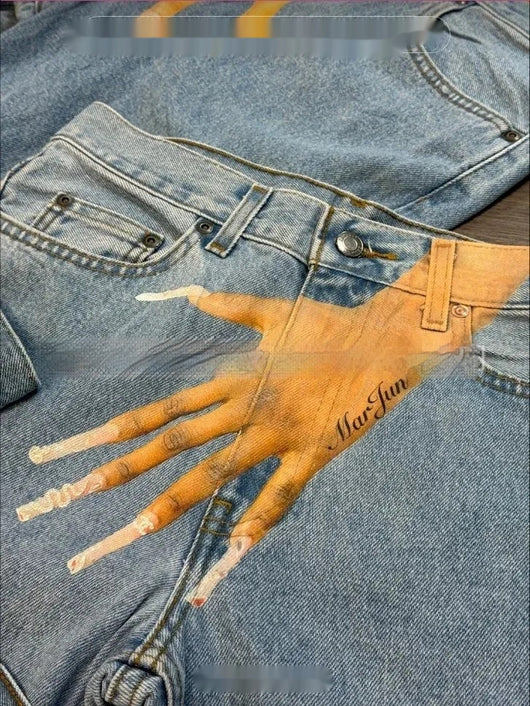 Jeans Estampados Personalizados con Diseño de Dedos - Image 13