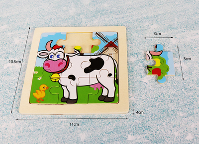 Puzzle de Madera 3D Animales Infantil 9 Piezas con Diseño de Dibujos Animados - Image 41