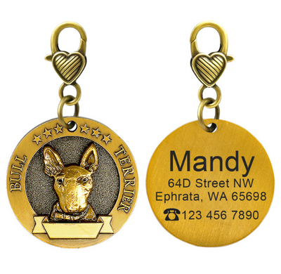 Placa de Identidad Personalizada para Perros - Grabado Personalizado Antimaterial Bronce - Image 10
