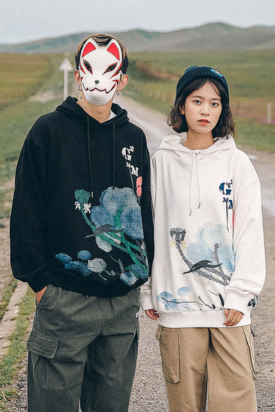 Sudadera con Capucha Estampado Loto Tinta para Niños - Image 5