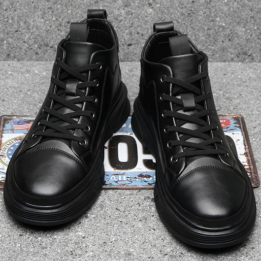 Botas Altas de Cuero para Hombre - Zapatos Casuales Invierno - Image 4