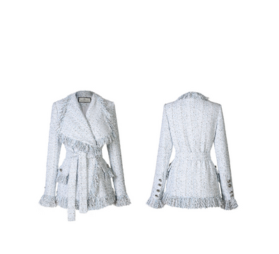 Chaqueta Oversized con Solapas Grandes y Flecos para Mujer - Image 17