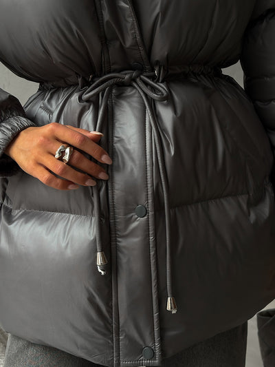 Chaqueta Térmica Acolchada con Capucha y Cierre - Image 12