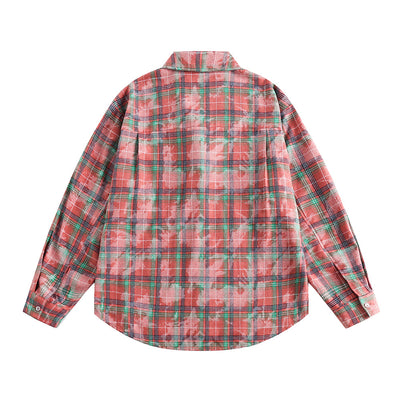 Camisa de Cuadros Estilo Cubano Manga Larga para Hombre - Image 3