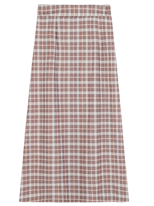 Falda A-línea Cintura Alta Midi Estilo Mori para Mujer - Image 2