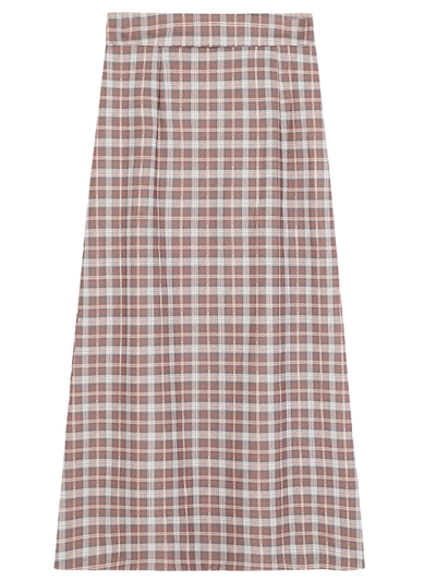 Falda A-línea Cintura Alta Midi Estilo Mori para Mujer - Image 2