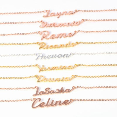 Collar Personalizado con Letra de Nombre en Aleación Dorada y Cobre - Image 28