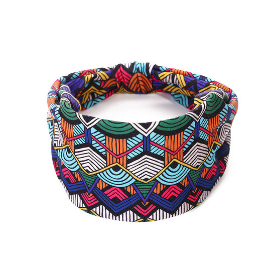 Banda Elástica Estampado Africano para Cabello - Diadema Deportiva Ancha Mujer Yoga - Image 14