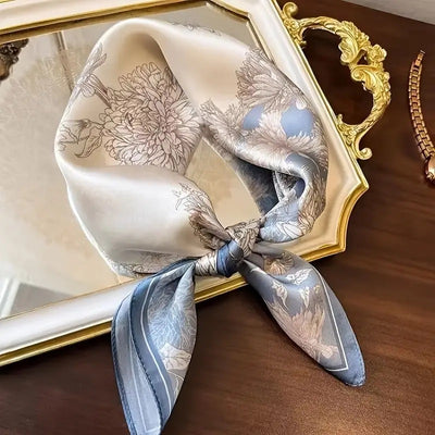 Pañuelo de Seda 70x70 Estilo Coreano - Versátil y Elegante