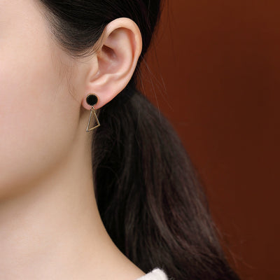 Aretes Geométricos de Lujo Minimalista para Mujer - Image 2