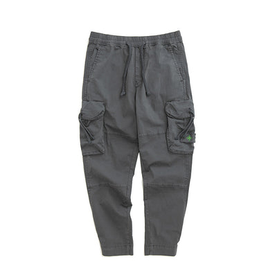 Pantalones de trabajo multibolsillos con cintura elástica para hombre - Image 5