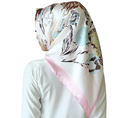 Pañuelo Cuadrado Grande de Seda Simulada - Accesorio Versátil para Mujer - Image 45
