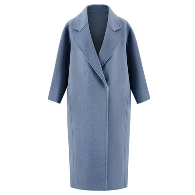 Abrigo de Lana Reversible con Efecto Agua - Elegancia Casual para Otoño e Invierno - Image 5
